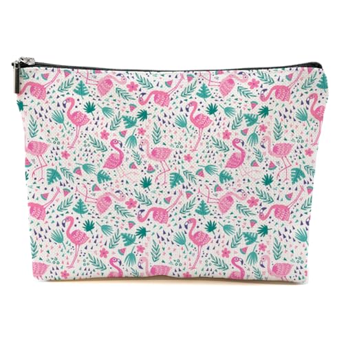 Cute Flamingo Makeup Bag - Pink Travel Accessory for Women & Moms - Flamingo Lovers Gift...