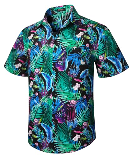Enlision Mens Mens Hawaiian Shirt Sommer SOMMLY Kurzarm Funky Floral Aloha Party Hemds Casual T-Shirts Palm Tree Print Hawaii Shirt für Holiday Beach Unisex Green 4XL Enlision Mens Mens Hawaiian Shirt Sommer SOMMLY Kurzarm Funky Floral Aloha Party Hemds Casual T-Shirts Palm Tree Print Hawaii Shirt für Holiday Beach Unisex Green 4XL