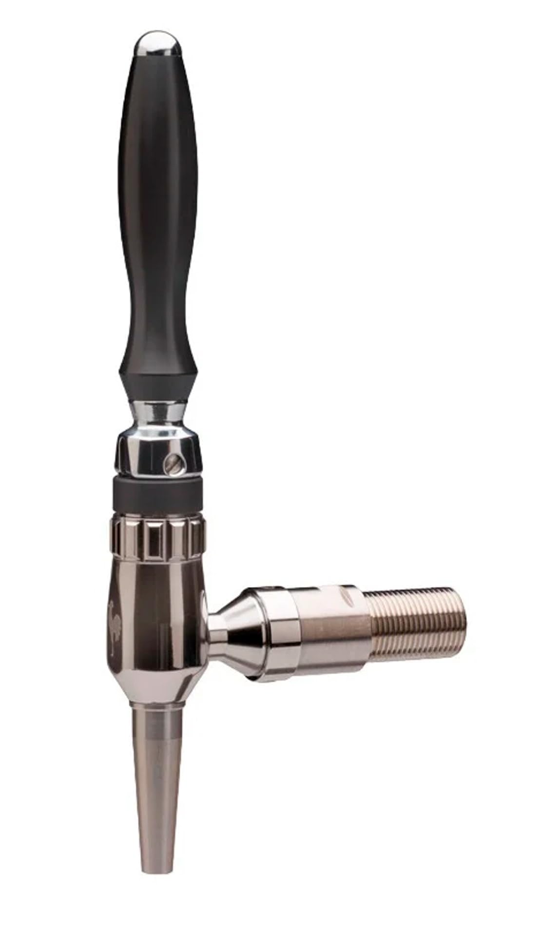 Grifo de cerveza compensador Nordic de acero satinado con eje compensador de acero inoxidable 5/8" - Longitud de rosca 35 mm