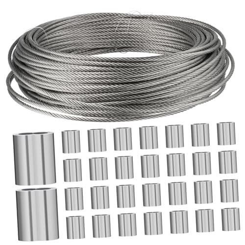 Manchon aluminium fixation flexible sur câble acier pour clôture