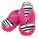 Lazy One Women's Catching Zzzzz's Zebra Plush Thong Flip Flop Slippers
