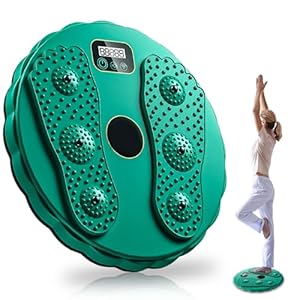 Delamiya Afslankapparaat met teller, afslankapparaten, Fit Twist sporttoestel, buiktrainer, draaischijf, aerobic-training voor voetmassage en tailleoefeningen, twist board afslankapparaten