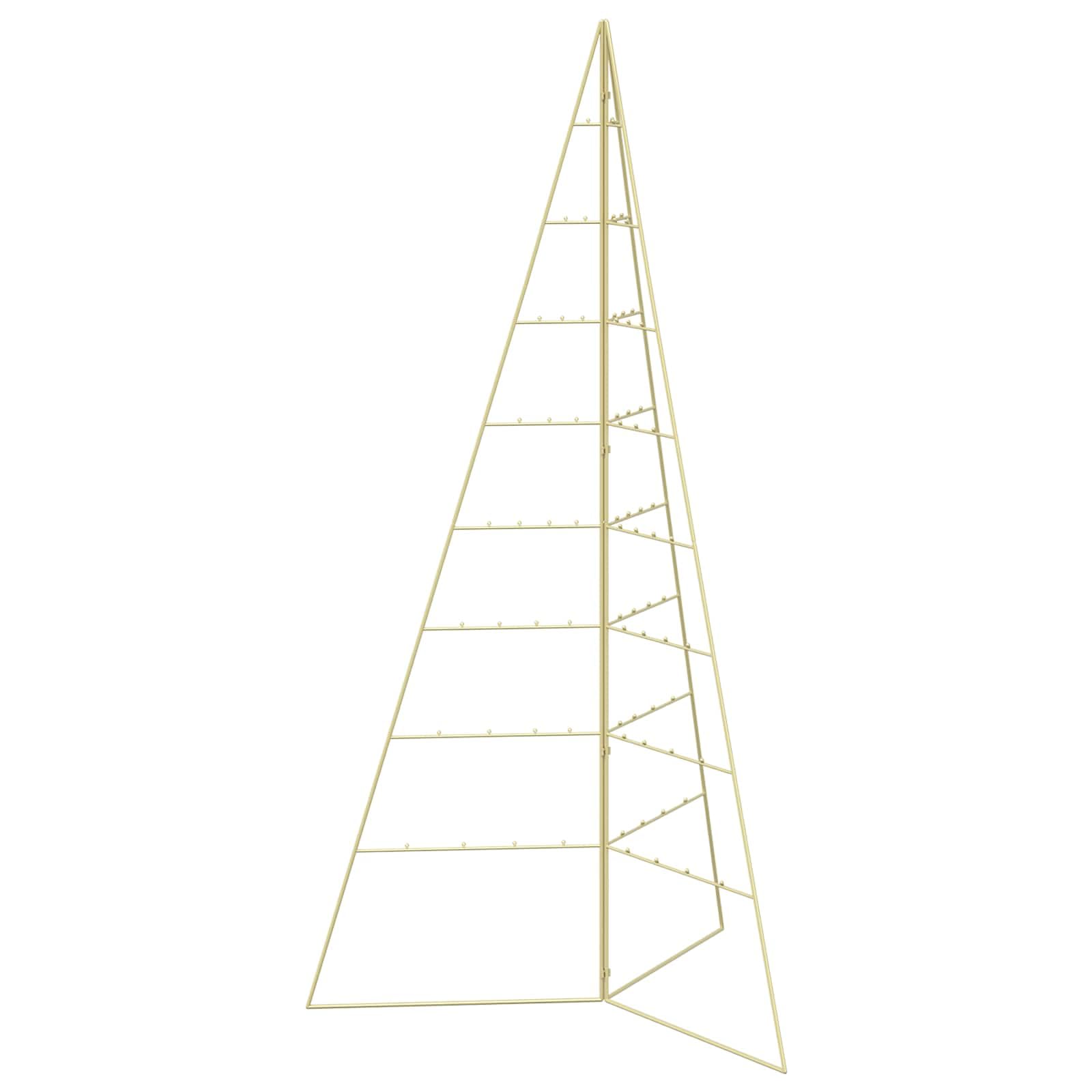 vidaXL Metal Christmas Tree KUOPIO 180 cm Steel Gold