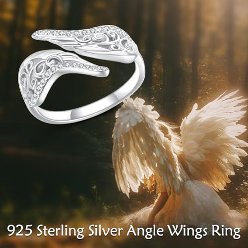 Bague ailes d'ange en argent 925 ONEFINITY filigrane ciselé main