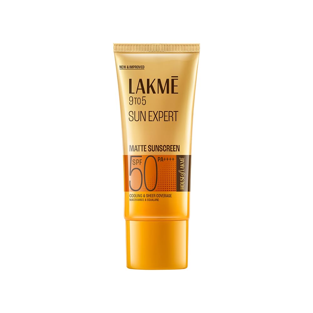 Lakmē Sun Expert SPF 50 PA++++ Ultra Matte Lotion Sunscreen with Niacinamide | Helps reduce pigmentation | Non-sticky | For All Skin Types, For UVA/B Protection, No White Cast, 100ml