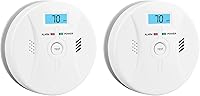 Vista 1 de Smoke and Carbon Monoxide Detectors, Combination Smoke Alarm and Carbon Monoxide Detector Battery Powered, CO Detector Alarm with Sensitive Sensor
