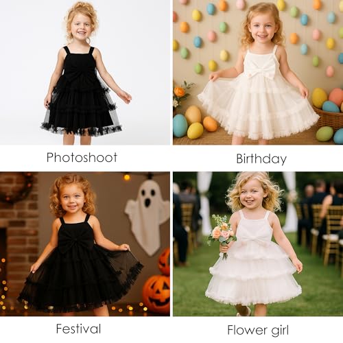 Toddler Girls Tulle Sleeveless Dress Tutu Princess Birthday Party Wedding Outfits Summer Girls Dress 2-8 Years4