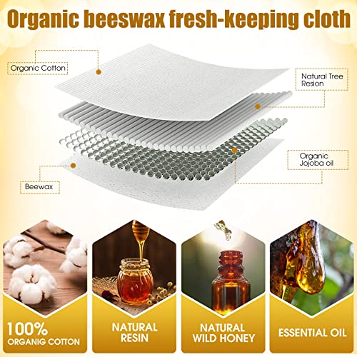 Moukeren-24-Pcs-Beeswax-Wraps-for-Food-Reusable-Beeswax-Wrap-Beeswax-Food-Wraps-Beeswax-Wrap-Cloth-with-Flowers-Leaves-Patterns-for-Kitchen-Cooking-Sandwich-Food-Storage-12S-8M-4L