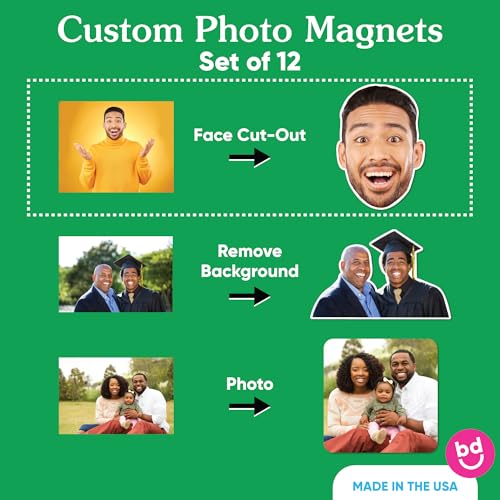 Imanes decorativos personalizados set 12 caras divertidas miniatura 3
