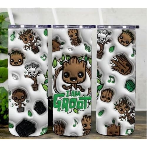 Talking tree trunck 20oz skinny tumbler 3d bubble