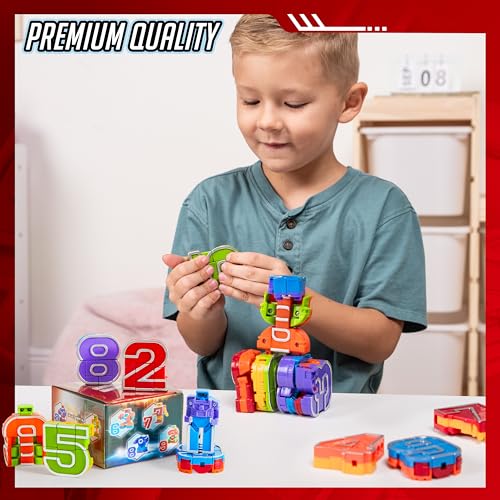 JOYIN 10 Pcs Number Bots Educational Toys, Number Bots, Action Figure Learning Toys, Christmas Birthday Gifts for Kids Boys Girls 3 4 5 6 Years Old - Image 7