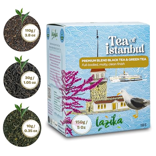Image of Lazika Mixed Premium Black Loose Leaf Tea Blend, 5.3 Oz, Breakfast Tea with Petite Presentatiton Box, Early Harvest, Handcrafted