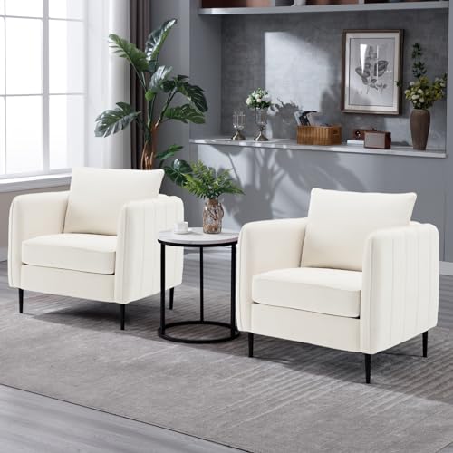 Sillón Plegable Terciopelo Marfil miniatura 2