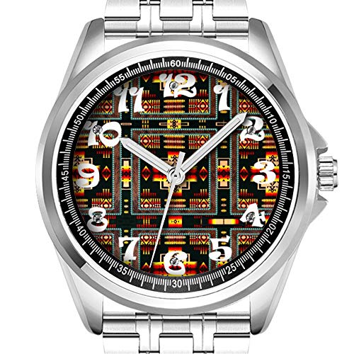 Preisvergleich Produktbild Personalisierte Herrenuhr Mode wasserdicht Uhr Armbanduhr Diamant 104. Amerikanisches indisches endloses Weben (14) Drucken