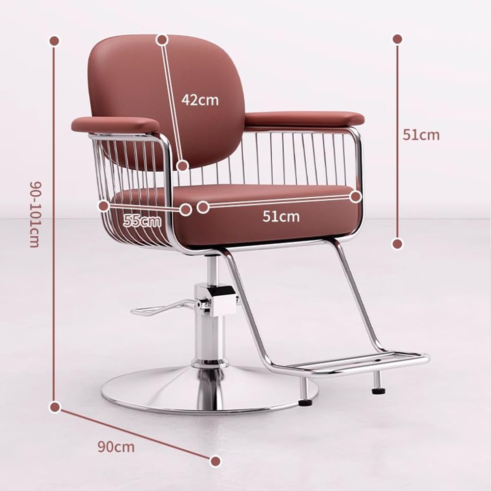 Sillas de barbero, Silla de barbero Profesional - Silla de salón giratoria de 360° para estilistas, Altura y reposapiés Ajustables, Ideal para barberías y Estudios de Tatuajes, Silla de esti