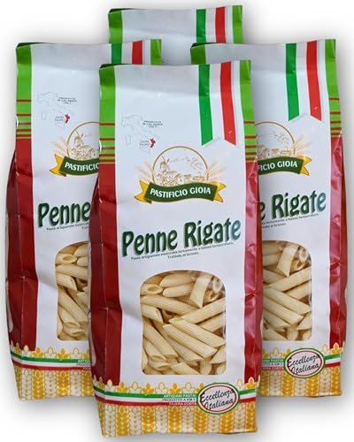 Pastificio Gioia – Penne Rigate – Nudeln Handgemachte Pasta Hartweizengrieß 4x500g...