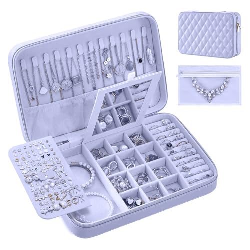 Lolalet ジュエリーケース 旅行用 小型 トラベルジュエリーバッグ アクセサリー保管 可愛い 女性 女の子