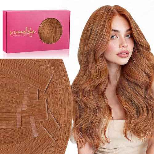 Image of WENNALIFE Invisi Edge Tape in Hair Extensions Human Hair,#330,14 Inch
