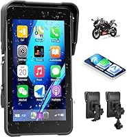 CAMECHO Motorrad Carplay Navi Bildschirm mit Drahtlosem Carplay Android Auto IP68 Wasserdichter Navigationsgeräte, 5 Zoll Touchscreen Bluetooth Display für Motorräder 12V