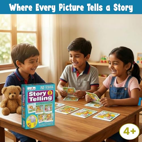 Image of Creative's Story Telling 2 Picture Story Sequencing Learning Cards | Logical Thinking & Language Development Toy | Preschool Educational Activity Kit Age 3+