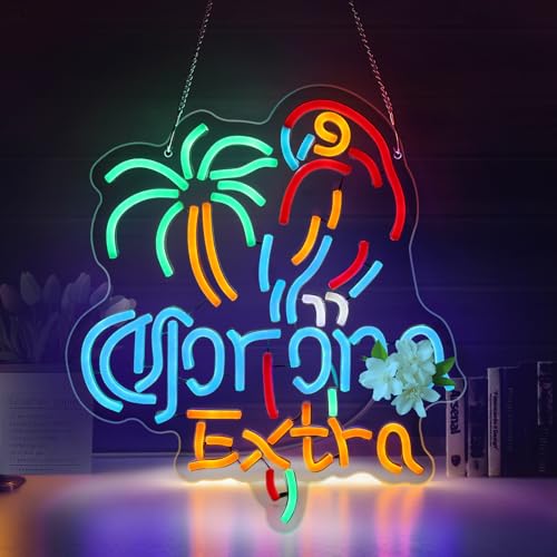 Coron Neon Sign Beer LED Light for Home Bar Man Cave Wall Decor