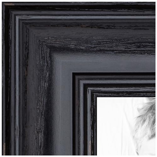 ArtToFrames 15x18 Inch Black Picture Frame This 1.25 Inch Custom MDF Poster Frame is Galleria Noir - Comes with Foam Backing 3/16 inch and Regular Glass (FBPL0066-59504-YBLK-15x18)