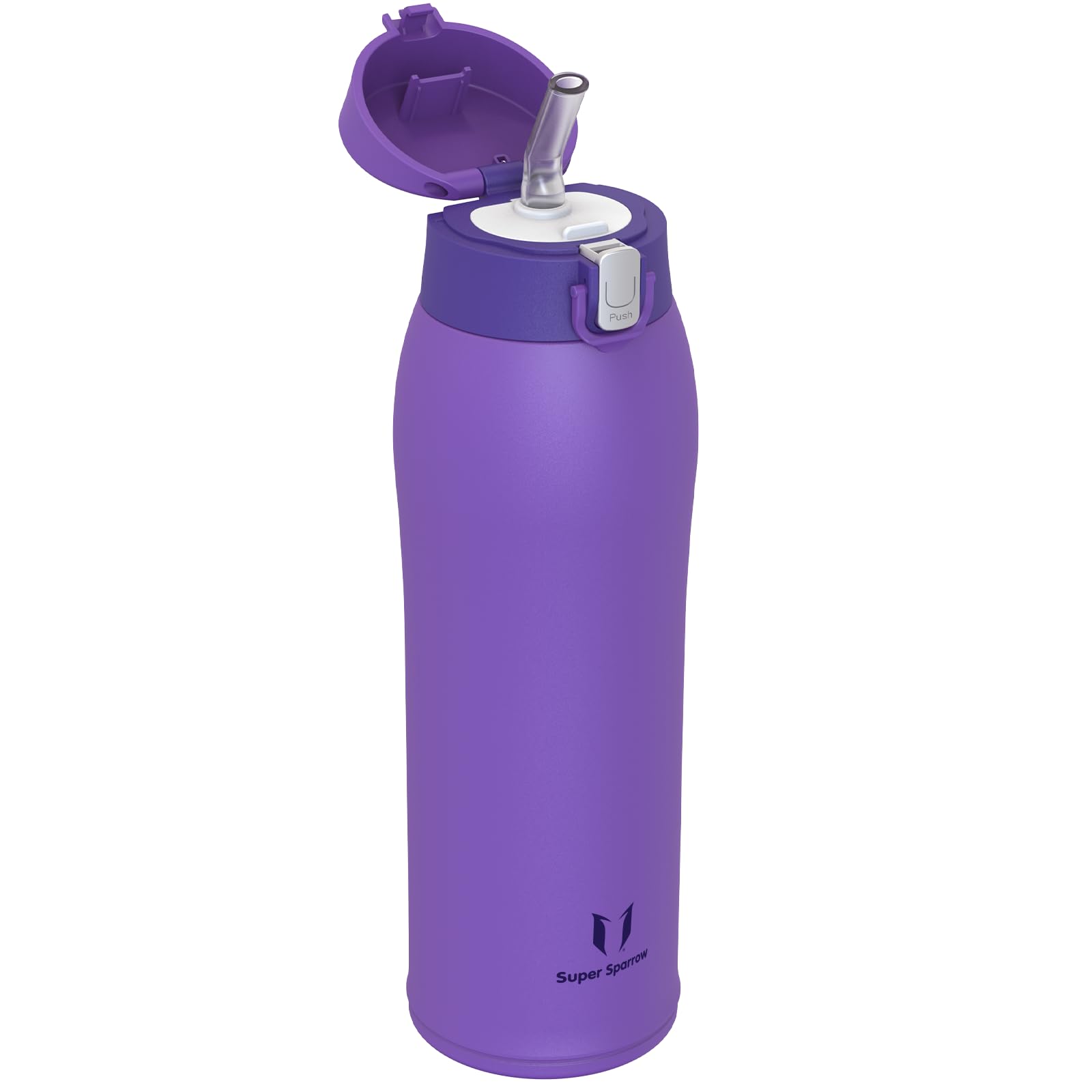 Super Sparrow Borraccia Termica Cannuccia, Borraccia in Acciaio Inox - 350ml, 500ml, 750ml, 950ml - Senza BPA Tazza Borracce Termiche, Bottiglia Termica per Bambini, Scuola, Sportiva