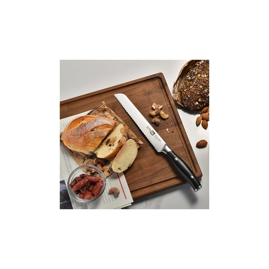 Arcelor-8-Piece-Exclusive-German-Steel-Non-Slip-Handles-Knife-Set-with-Solid-Wood-Block- Klaus Meyer Arcelor 8 Piece Exclusive German Steel Non-Slip Handles Knife Set with Solid Wood Block …