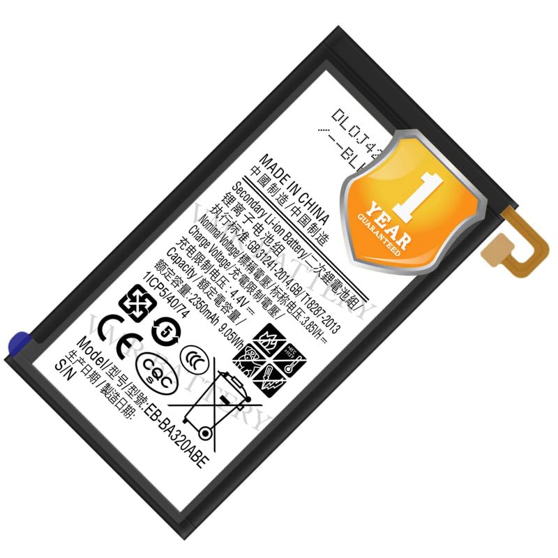 Image of Original EB-BA320ABE Battery Compatible for Samsung Galaxy A3 (2017) (SM-A320F) - (2350mAh) - 1 Year Warranty K7