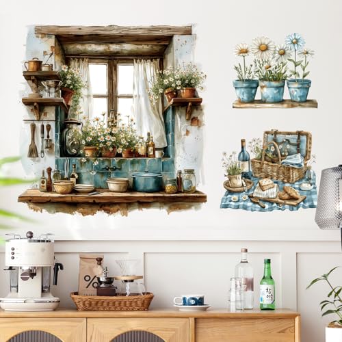 Vinilo Decorativo Pared Planta Verde 3D 2 Hojas 27x83cm miniatura 1