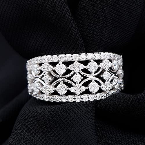 Certified Moissanite Wedding Ring For Women, D-Vs1 Quality, Moissanite Vintage Inspired Band - Ready To Gift2