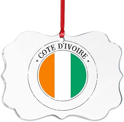 Vista 111 de Bandera de Curazao - Adorno para árbol de Navidad, bandera nacional, decoración de árbol de Navidad de Curazao, recuerdo acrílico, adorno colgante