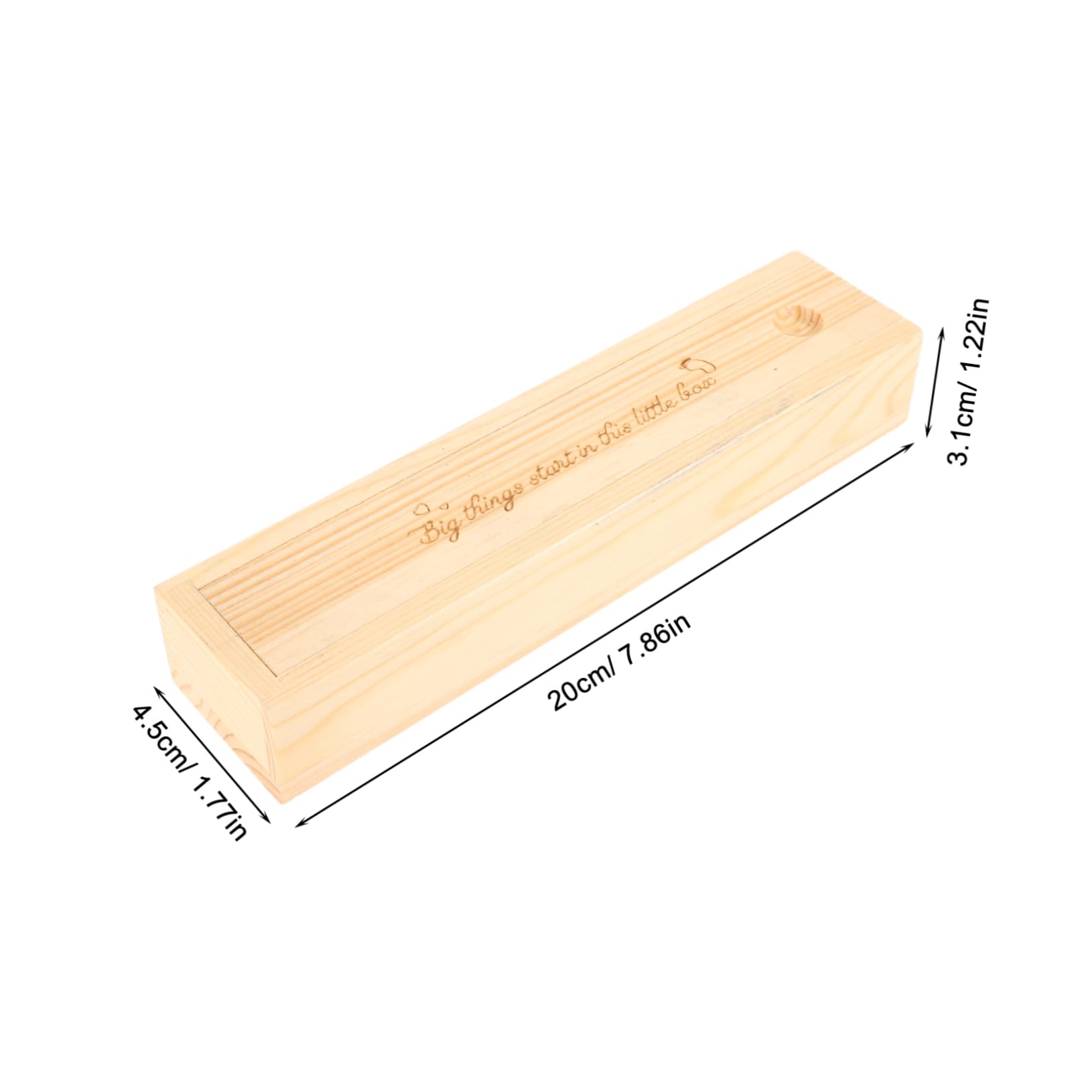 STOBAZA Pregnancy Test Case Storage Wood Keepsake Box Newborn Announcement Baby Memory Holder