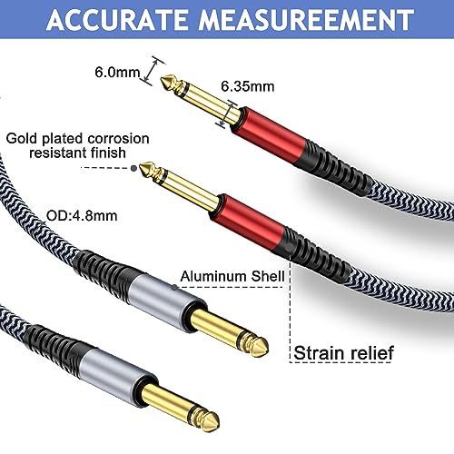 Cable de instrumento 1/4 pulg TS 20ft pack x2 miniatura 6