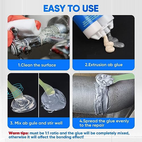 Vicpricme JZ-56 Metal Glue,1.76Oz 2 Part Epoxy Ab Metal Glue Heary Duty Weld ,Best Strongest Metal Epoxy All Purpose Repair thumb #3
