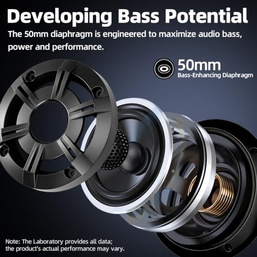 Image of 4 inch 600W Marine Speakers, IP-X6 Waterproof Boat Stereo Speakers with LED Lights,Coaxial Audio, Y35 Woofer, UV & Salt Spray Resistant (Pair, Black，A)