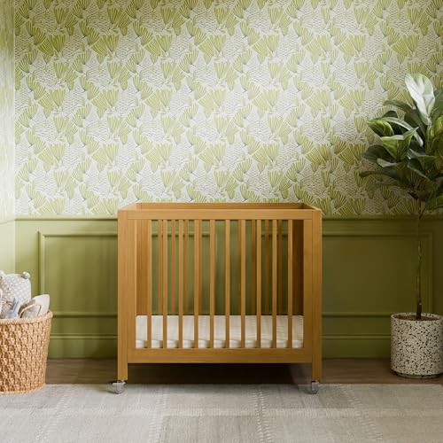 Babyletto Rolli All-Stages® Midi Crib Conversion Kit in Honey, Greenguard Gold Certified, FSC Certified, Portable & Adjustable with Pad Included - Thumbnail 2