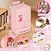 Mini Refrigerator Toy, Fill The Fridge with Ice Cream, Juice & 40+ Mini Food Toys for Dollhouse Accessories & Kitchen Playset. Realistic Refrigerator Play Gift for Kids.