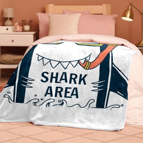 Couverture polaire requins plaid chaud doux 150x130cm lits canapés chaises - 8