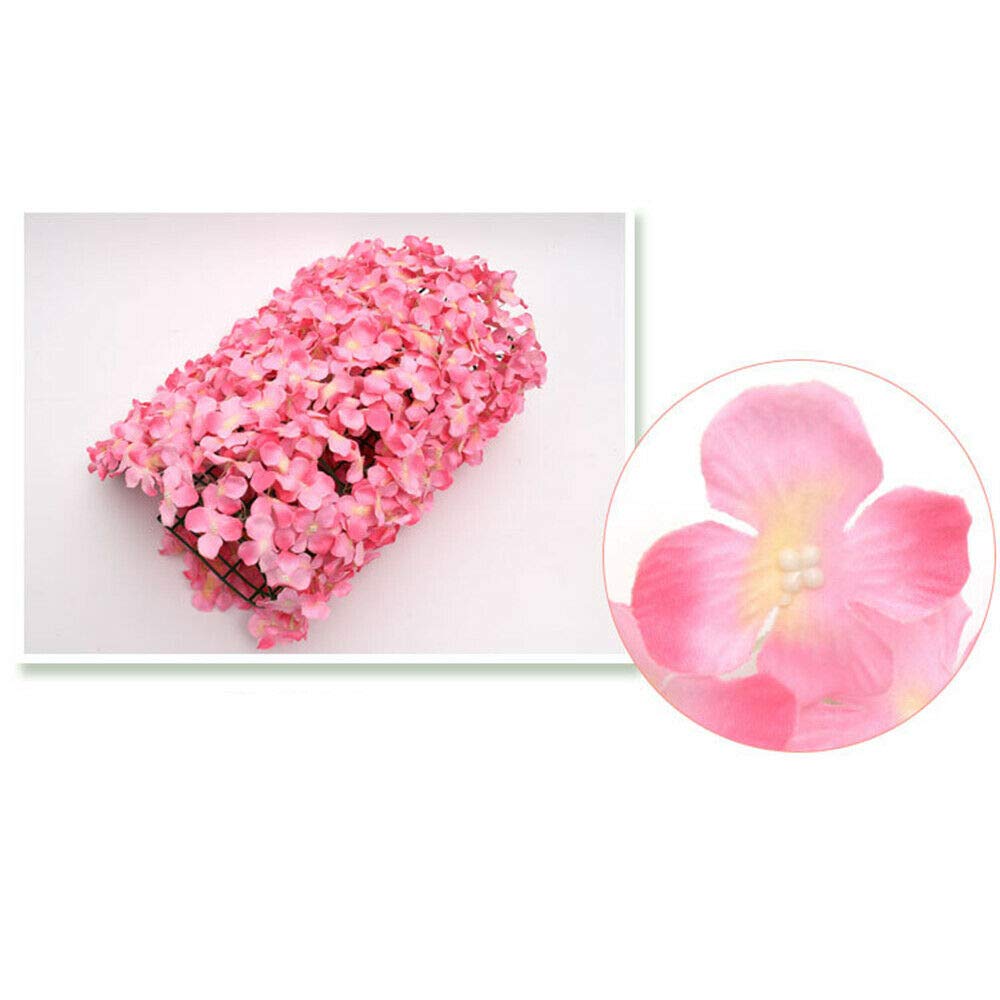 Künstliche Blumenwand, Kunststoff-Seidenzaun, Wandpaneel, 16 x 24, 10 Stück, Rosa, Gartenzaun, Hochzeitszimmerwand