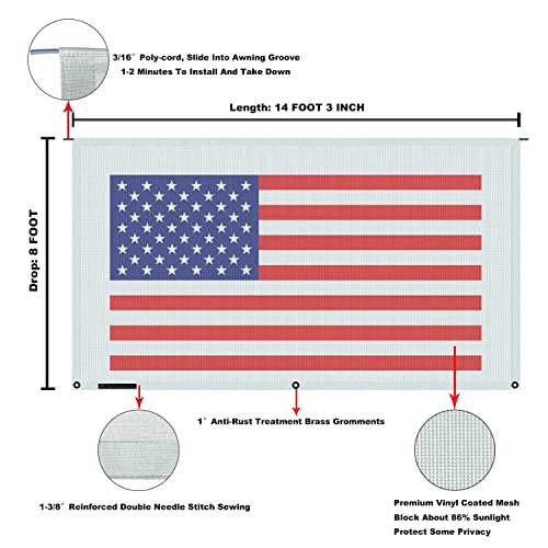 Image of RV Awning Mesh Sun Shade Screen for Motorhome Camper Trailer Sunshade