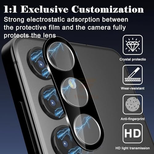 Image of Pack 1- Back Camera Glass Protector for Samsung Galaxy S25 FE 5G [3D Ultra Premium] Camera Lens Protector (Black)