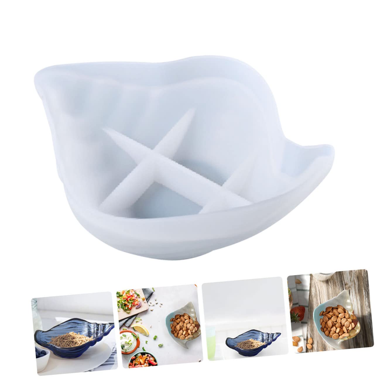 NUOBESTY Lot De 3 Moules À Fondant en Silicone Blanc pour Créatifs