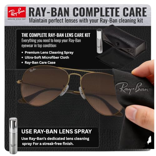 Image of Ray-Ban RB3025 AVIATOR GRADIENT Sunglasses with Official Eyewear Kit
