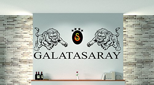 Preisvergleich Produktbild 3 Farbig Galatasaray als Wandtattoo Beschreibung beachten!! I Aufkleber in 27 Farben und versch. Gr. - ca. 133 x 48 cm (bxh) - SCHWARZ