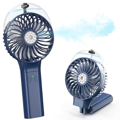 COMLIFE Portable Handheld Misting Fan, 3000mAh Rechargeable - Up to 10h Cooling & 1h Misting, Battery Operated Spray for Travel, Home Office, Camping, Outdoors