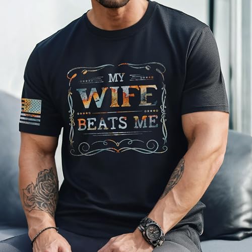 My Wife Beats Me Shirt, Husband Shirt for Men, Vintage Husband and Wife Shirts4