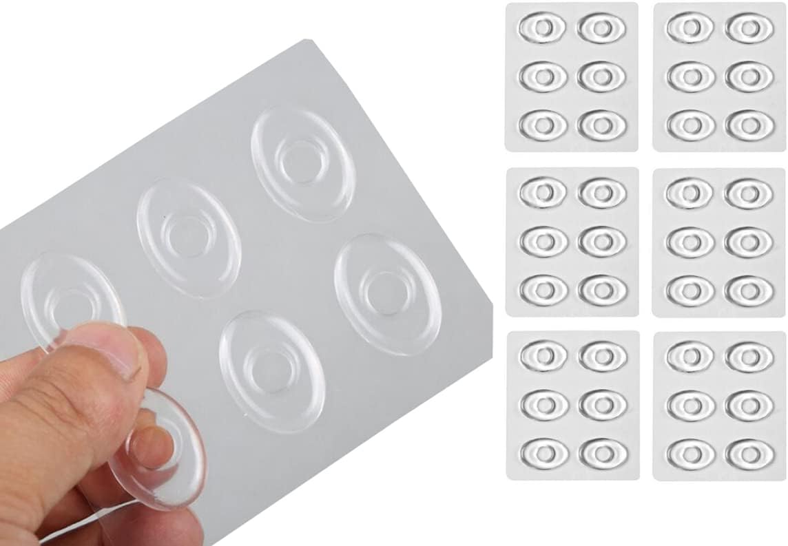 6 hojas de gel ovalado transparente para pies de maíz, almohadillas de silicona suave pegajosa para callos protectores de pies de maíz, almohadillas para los dedos, pegatinas para zapatos