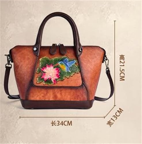 Miniatura 2 de Bolso de mano para mujer, bolso de hombro de gran capacidad con relieve vintage floral vintage