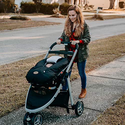 Cozy Cover Infant Car Seat Cover - The Industry Leading Infant Carrier Cover Trusted by Over 5.5 Million Moms Worldwide for Keeping Your Baby Cozy & Warm (Black)